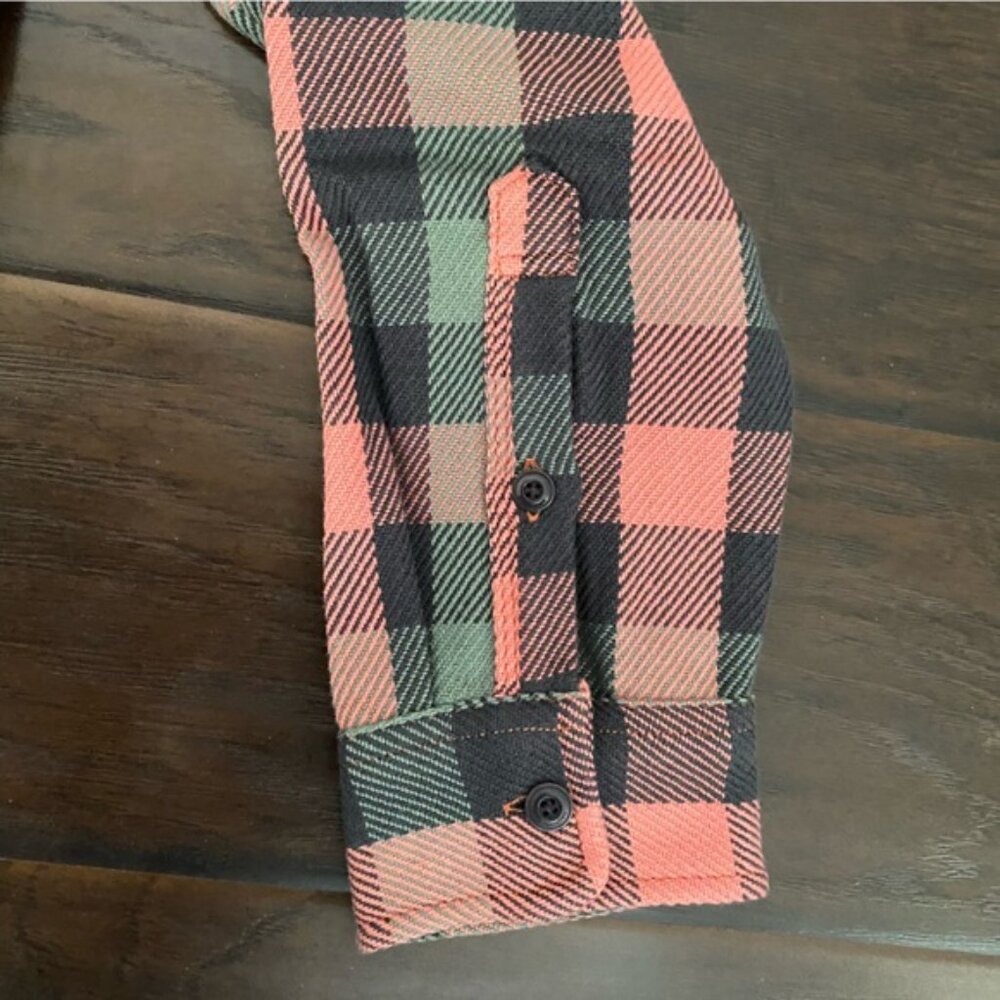 New Outerknown Check Pattern Button Down Blanket … - image 5